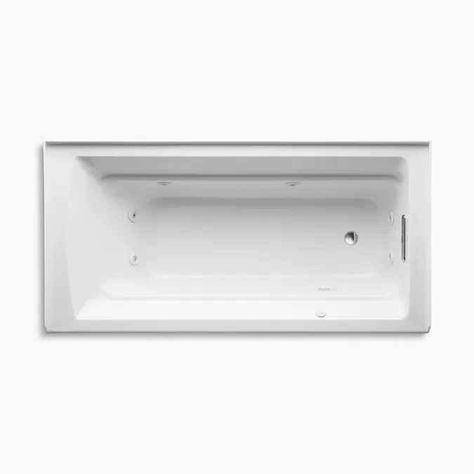 Archer® 72" x 36" alcove whirlpool bath, right drain