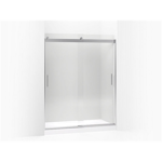 k-706012-l levity® sliding shower door, 74" h x 56-5/8 - 59-5/8" w, with 3/8" thick crystal clear glass
