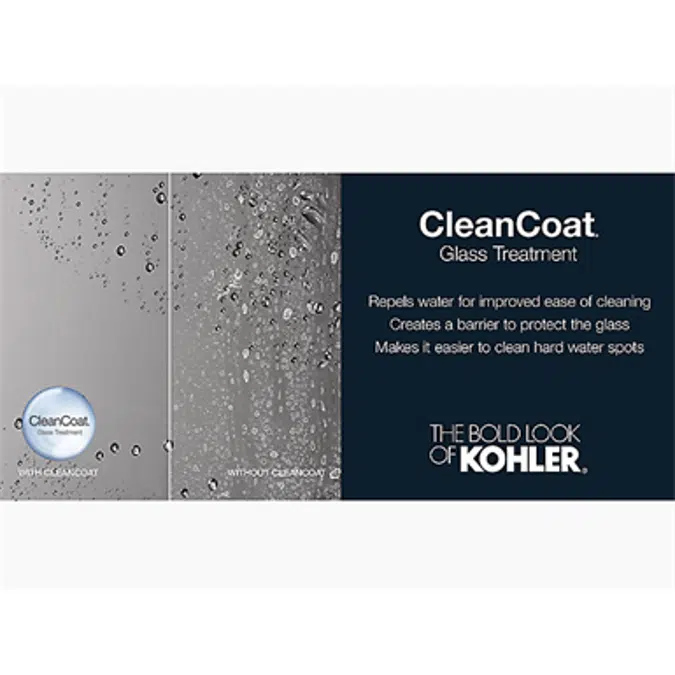 K-706012-L Levity® Sliding shower door, 74" H x 56-5/8 - 59-5/8" W, with 3/8" thick Crystal Clear glass