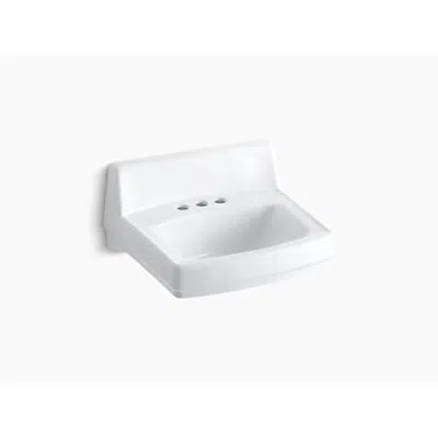 Image for K-2032 Greenwich™ 20-3/4" x 18-1/4" wall-mount/concealed arm carrier bathroom sink with 4" centerset faucet holes
