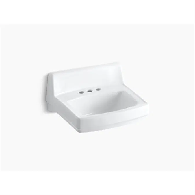 K-2032 Greenwich™ 20-3/4" x 18-1/4" wall-mount/concealed arm carrier bathroom sink with 4" centerset faucet holes