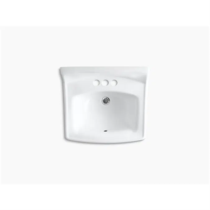 K-2032 Greenwich™ 20-3/4" x 18-1/4" wall-mount/concealed arm carrier bathroom sink with 4" centerset faucet holes