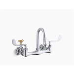 k-7308-5a triton® shelf-back double wristblade lever handle sink faucet with loose-key stops