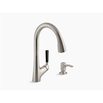 k-r562-sd malleco® pull-down kitchen sink faucet with soap/lotion dispenser