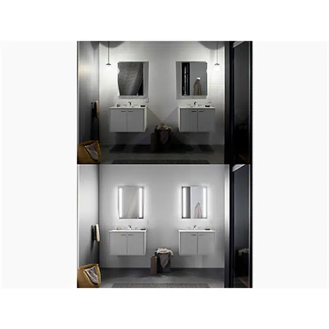 K-99573-TLC Verdera® lighted mirror, 40" W x 33" H