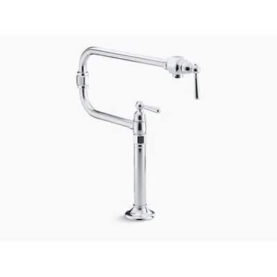 imagem para K-7323-4 HiRise™ single-hole deck-mount pot filler kitchen sink faucet with 22" extended spout and lever handle