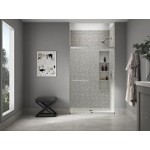 elate™  sliding shower door, 70-1/2" h x 44-1/4 - 47-5/8" w, with 1/4" thick crystal clear glass