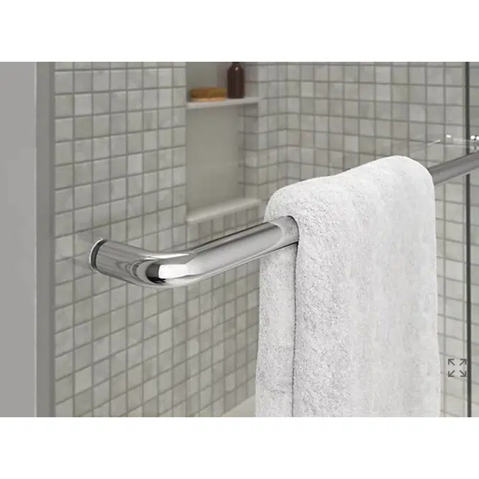 Elate™  Sliding shower door, 70-1/2" H x 44-1/4 - 47-5/8" W, with 1/4" thick Crystal Clear glass