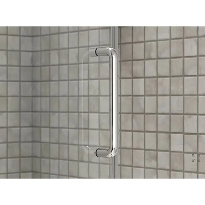 Elate™  Sliding shower door, 70-1/2" H x 44-1/4 - 47-5/8" W, with 1/4" thick Crystal Clear glass