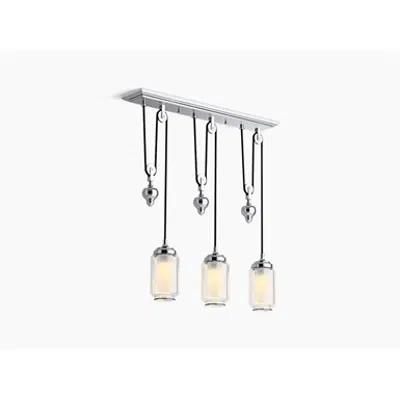 K-22659-CH03 Artifacts® Three-light adjustable linear chandelier图像