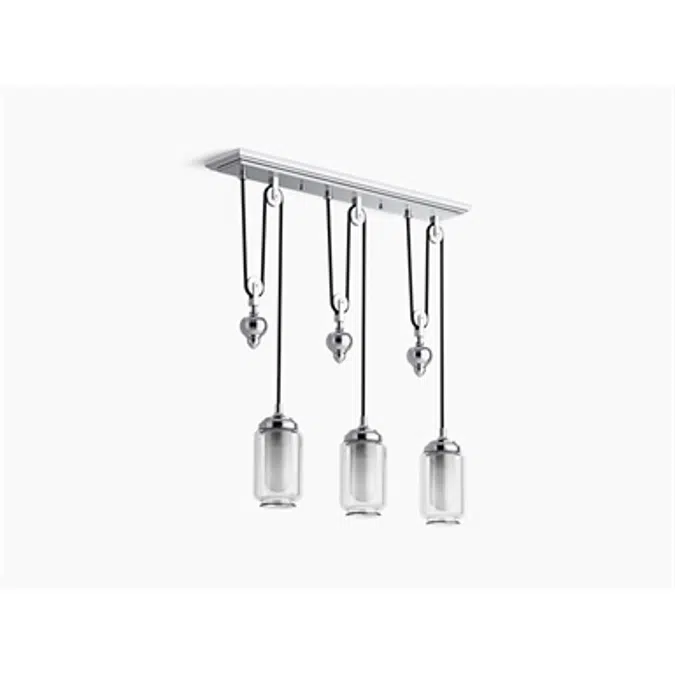 K-22659-CH03 Artifacts® Three-light adjustable linear chandelier