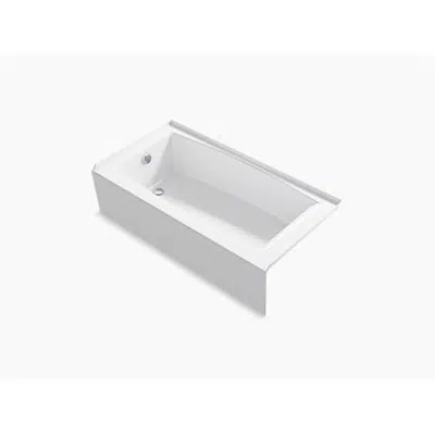 Image for K-26109-LA Entity® 60" x 30" alcove bath with integral apron, integral flange and left-hand drain