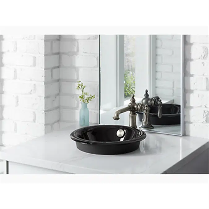 K-20211 Iron Plains® Round Drop-in/undermount bathroom sink