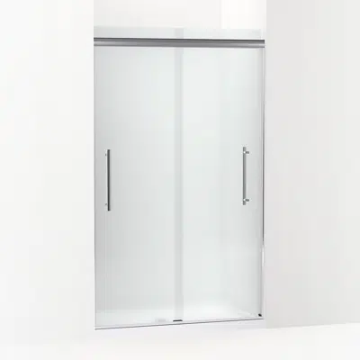 kép a termékről - Pleat® Frameless sliding shower door, 79-1/16" H x 44-5/8 - 47-5/8" W, with 5/16" thick Frosted glass
