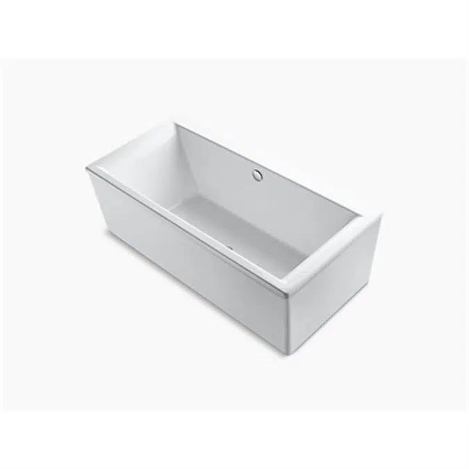 K-6366 Stargaze® 72" x 36" freestanding bath with straight shroud and center drain