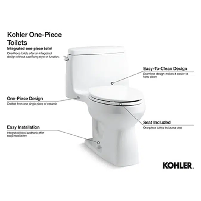 K-3983-S Reach® One-piece compact elongated dual-flush toilet with slow-close seat