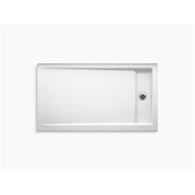 K-9178 Bellwether® 60" x 34" single-threshold shower base with right center drain