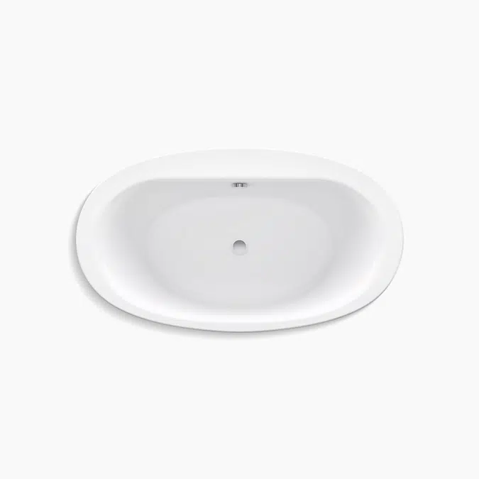 Sunstruck® 60" x 34" freestanding bath with fluted shroud