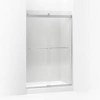 billede til Levity® Sliding shower door, 74" H x 44-5/8 - 47-5/8" W, with 1/4" thick Crystal Clear glass