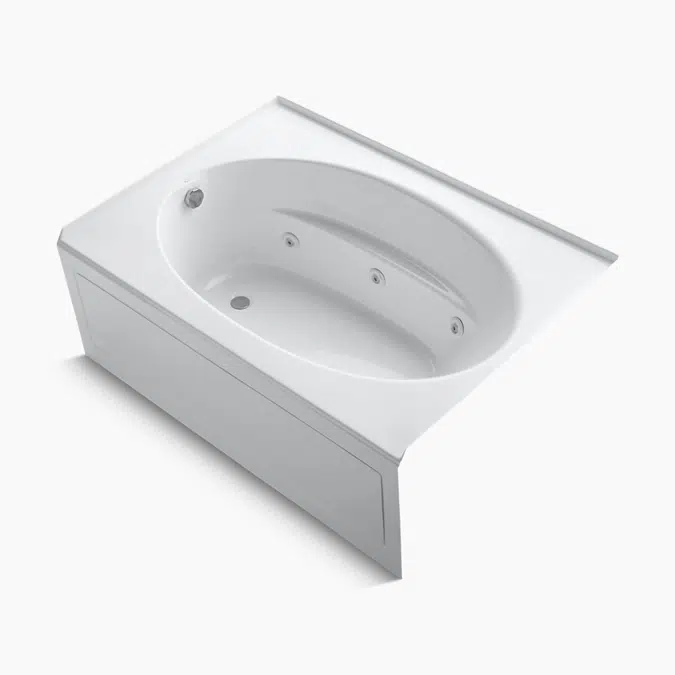 Windward® 60" x 42" alcove whirlpool with integral apron and left-hand drain