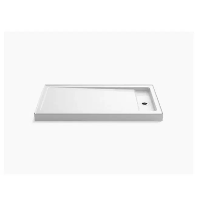 K-9194 Bellwether® 60" x 34" single-threshold shower base with right offset drain