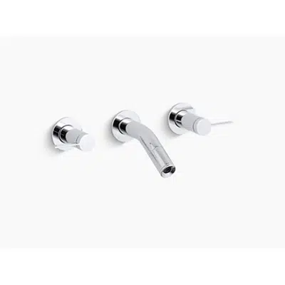 изображение для K-T945-4 Stillness® Laminar widespread wall-mount bathroom sink faucet trim with lever handles