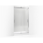 k-706011-l levity® sliding shower door, 82" h x 44-5/8 - 47-5/8" w, with 3/8" thick crystal clear glass