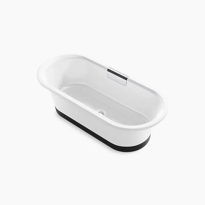 Volute™ 63" x 28-3/8" freestanding bath with base