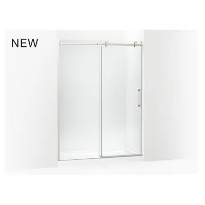 Image for K-707624-8L Cursiva™ Sliding shower door, 78" H x 56-1/8 - 59-7/8" W, with 5/16" thick Crystal Clear glass