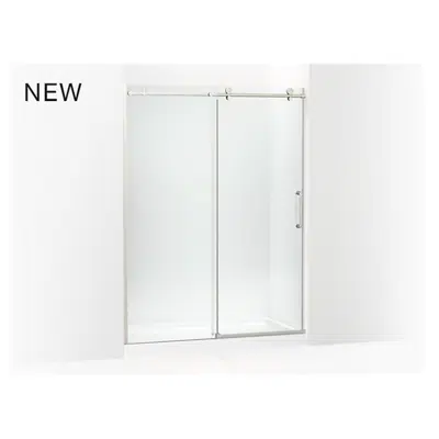 afbeelding voor K-707624-8L Cursiva™ Sliding shower door, 78" H x 56-1/8 - 59-7/8" W, with 5/16" thick Crystal Clear glass