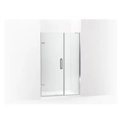 Image for K-27605-10L Components™ Frameless pivot shower door, 71-3/4" H x 45-1/4 - 46" W, with 3/8" thick Crystal Clear glass