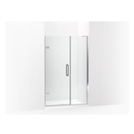 k-27605-10l components™ frameless pivot shower door, 71-3/4" h x 45-1/4 - 46" w, with 3/8" thick crystal clear glass