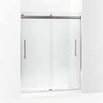 elmbrook™ frameless sliding shower door, 73-9/16" h x 54-5/8 - 59-5/8" w, with 5/16" thick crystal clear glass
