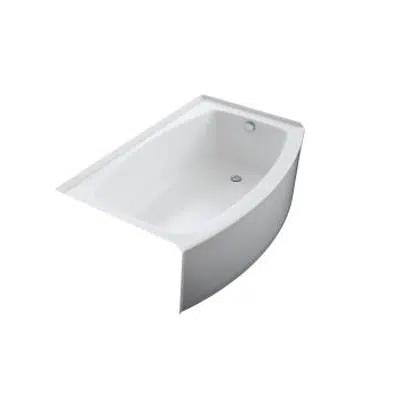 Image for K-1100-ra Expanse® 60" x 32" alcove bath with curved integral apron and right-hand drain