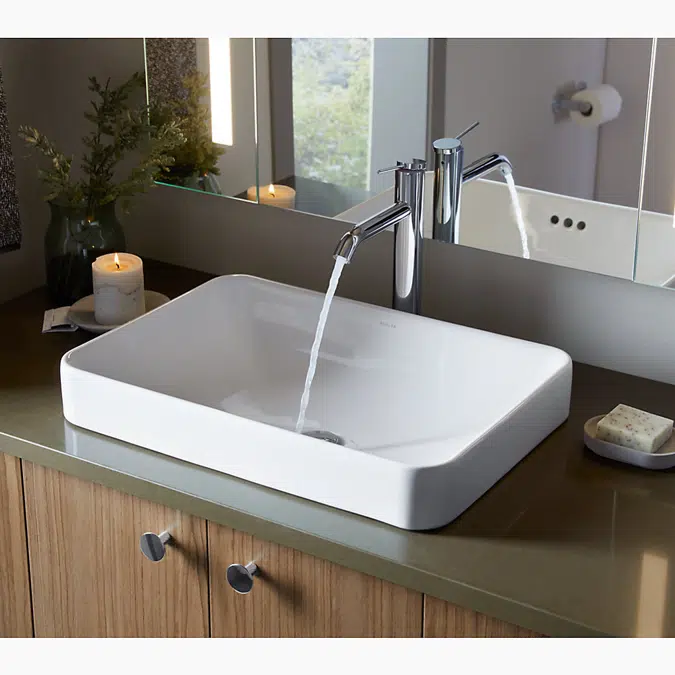 Vox® 22-3/4" rectangular drop-in vessel bathroom sink