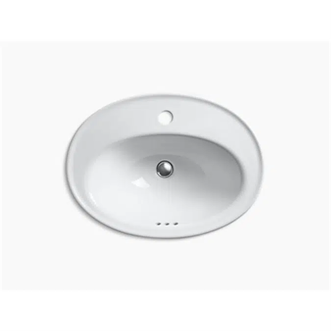 K-2075-1 Serif® Drop-in bathroom sink with single faucet hole