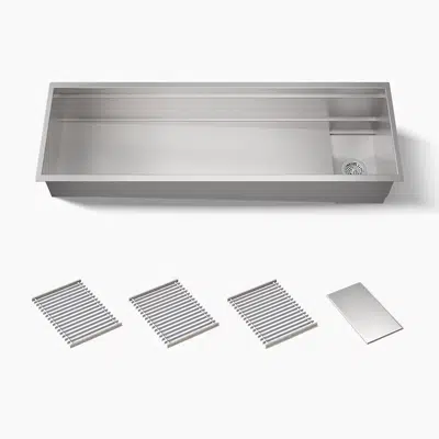 Image for Synthos™ 57-3/4" undermount single-bowl kitchen sink