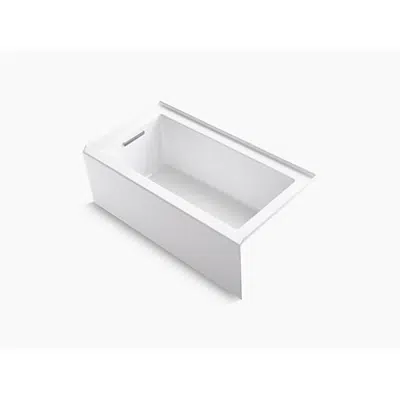 bild för K-20202-LA Underscore® Rectangle 60" x 32" alcove bath with integral apron, integral flange, and left-hand drain