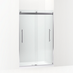elmbrook™ frameless sliding shower door, 73-9/16" h x 44-5/8 - 47-5/8" w, with 5/16" thick crystal clear glass