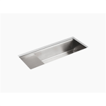 k-3761 stages™ 45" x 18-1/2" x 9-13/16" undermount single-bowl workstation kitchen sink with wet surface area