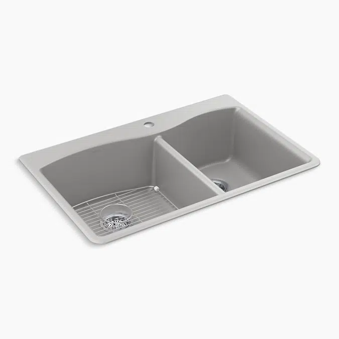 Kennon® 33" top-/undermount double-bowl kitchen sink