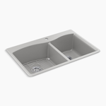 kennon® 33" top-/undermount double-bowl kitchen sink