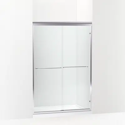 รูปภาพสำหรับ Fluence® 44-5/8 - 47-5/8" W x 70-9/32" H sliding shower door with 1/4" thick Crystal Clear glass