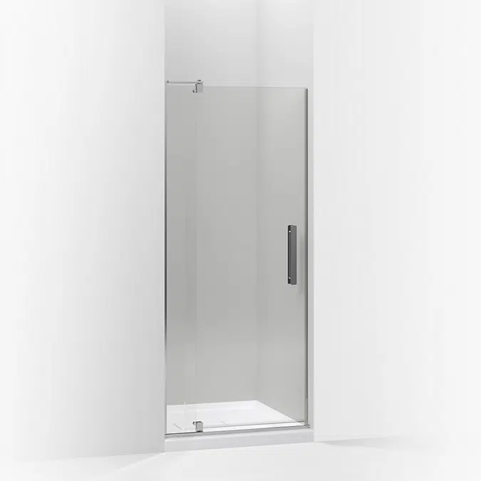 Revel® Pivot shower door, 70" H x 27-5/16 - 31-1/8" W, with 5/16" thick Crystal Clear glass