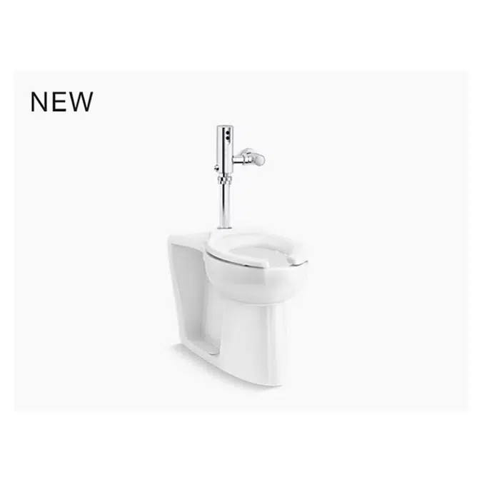 Modflex™ Adjust-a-Bowl™ Antimicrobial toilet with Mach® Tripoint® touchless DC 1.6 gpf flushometer