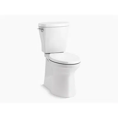 Imagem para K-20198 Betello® Comfort Height® Two-piece elongated 1.28 gpf toilet with ContinuousClean XT, skirted trapway, Revolution 360® swirl flushing technology and left-hand trip lever, seat not included}
