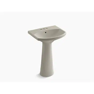 รูปภาพสำหรับ K-2362-4 Cimarron® Pedestal bathroom sink with 4" centerset faucet holes