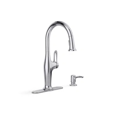 Hamelin™ Pull-down kitchen sink faucet with soap/lotion dispenser图像