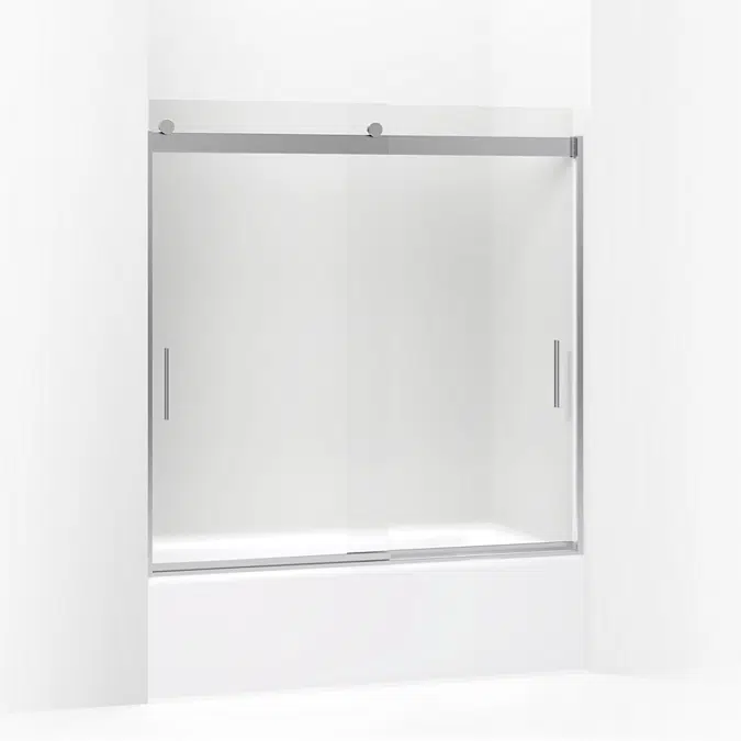 Levity® Sliding bath door, 59-3/4" H x 56-5/8 - 59-5/8" W, with 1/4" thick Frosted glass