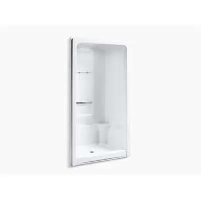 afbeelding voor K-1687 Sonata® 48" x 36" x 90" center drain shower stall with integral high-dome ceiling, requires grab bar